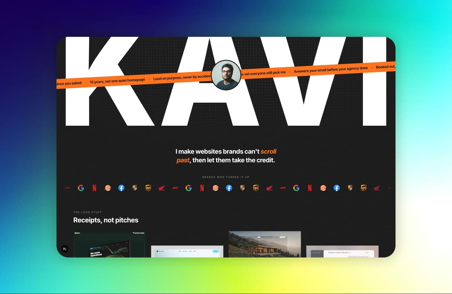 Marquee template preview